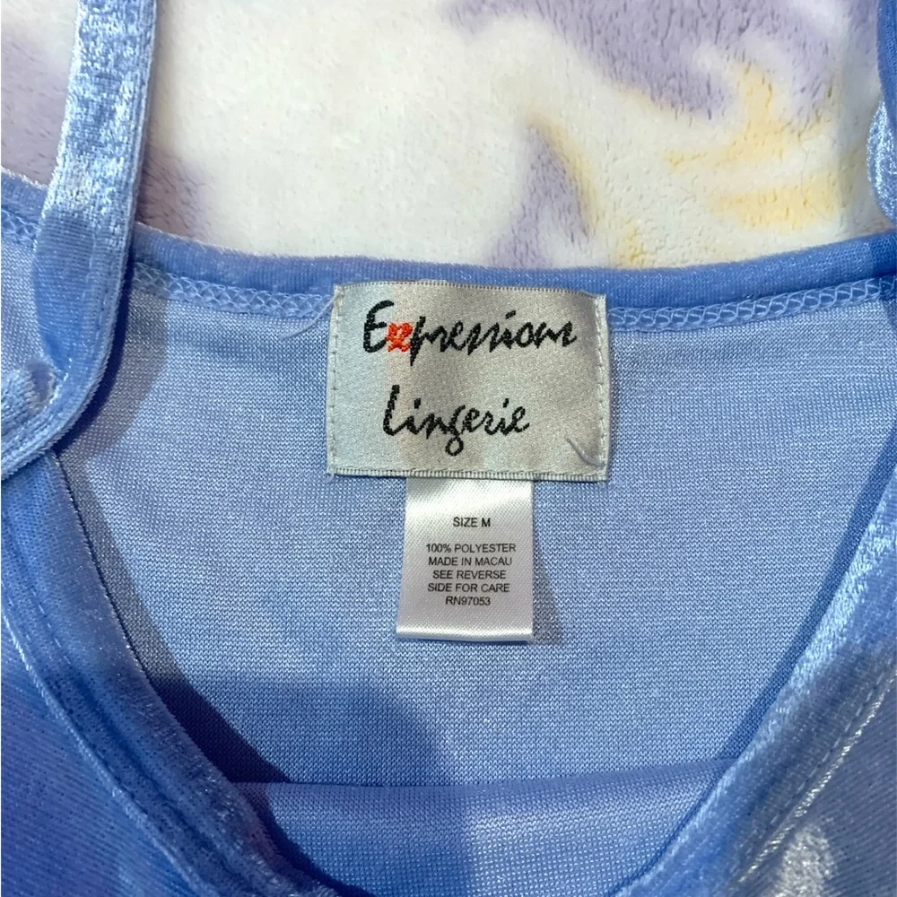 Baby Blue Y2K Tank Top with Silver Stars - Picture 5 of 6